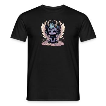 Niedliches Dämonenmädchen - Kawaii Anime Baby - Männer T-Shirt - Schwarz - Vorne - AI Model Male 178 light (178cm)