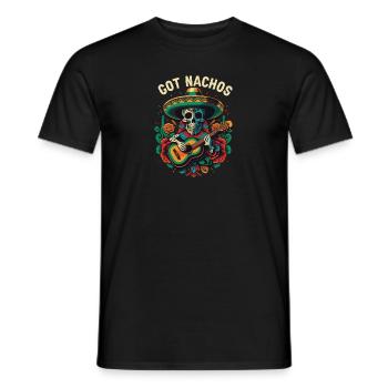 Got Nachos Nacho Amateur de cuisine mexicain moyen Foodie - T-shirt homme - noir - Devant - AI Model Male 178 light (178cm)