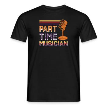 Auteur-compositeur-interprète Musicien à temps partiel - T-shirt homme - noir - Devant - AI Model Male 178 light (178cm)