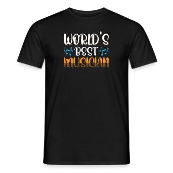 Music Lover World's Best Musician - Men's T-Shirt - black - Front - AI Model Male 178 light (178cm)