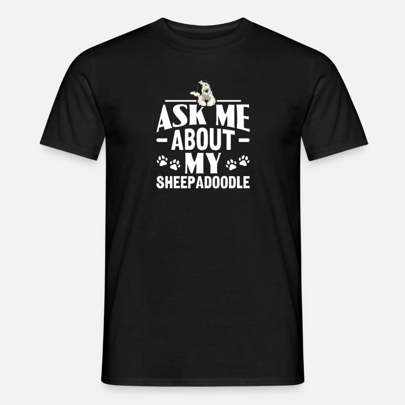 Sheepadoodle Doodle Hund - Männer T-Shirt - Schwarz