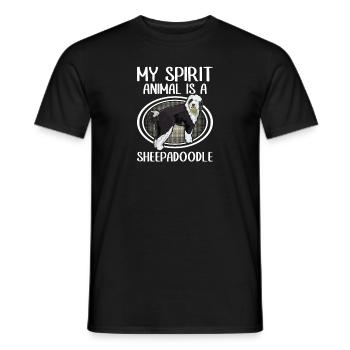 Sheepadoodle Doodle Dog - T-shirt homme - noir - Devant - AI Model Male 178 light (178cm)