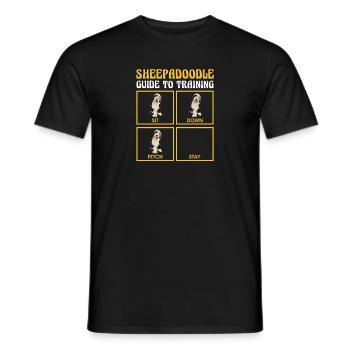 Sheepadoodle Doodle Dog - T-shirt homme - noir - Devant - AI Model Male 178 light (178cm)