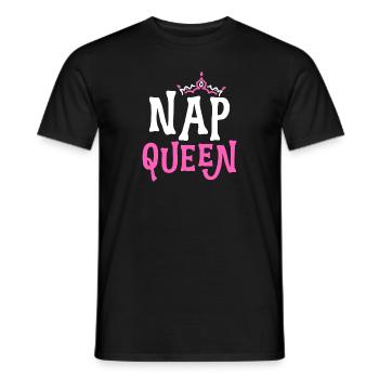 Nap Queen Schlafen Müde Schönheitsschlaf Schlaflos - Männer T-Shirt - Schwarz - Vorne - AI Model Male 178 light (178cm)