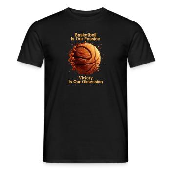 Basketball is our passion Victory is un - Men's T-Shirt - black - Front - AI Model Male 178 light (178cm)