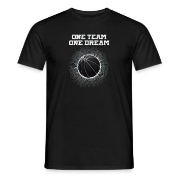 One team, one dream Funny basketball player spi - Men's T-Shirt - black - Front - AI Model Male 178 light (178cm)