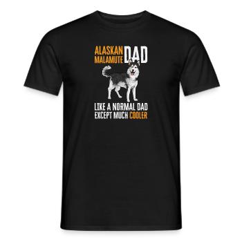 Alaskan Malamute Dog - Men's T-Shirt - black - Front - AI Model Male 178 light (178cm)