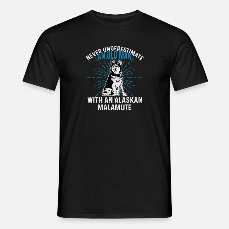 Alaskan Malamute Hund - Männer T-Shirt - Schwarz