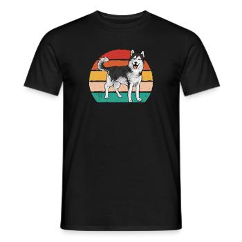 Chien Malamute d’Alaska - T-shirt homme - noir - Devant - AI Model Male 178 light (178cm)