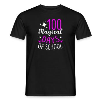 100 Magical Days Of School Enrollment Beginners - Men's T-Shirt - black - Front - AI Model Male 178 light (178cm)