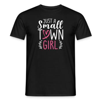 Just A Small Town Girl Village Little City Life - Men's T-Shirt - black - Front - AI Model Male 178 light (178cm)
