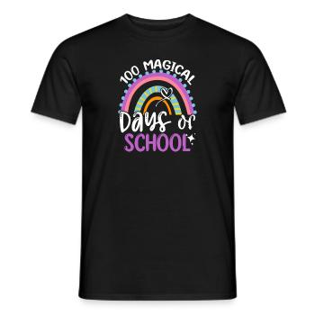 100 Magical Days Of School Enrollment Beginners - Men's T-Shirt - black - Front - AI Model Male 178 light (178cm)