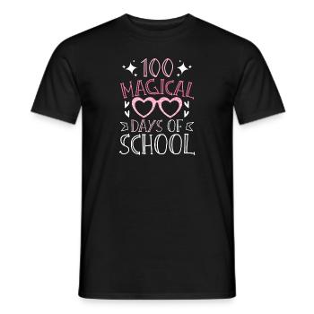 100 Magical Days Of School Enrollment Beginners - Men's T-Shirt - black - Front - AI Model Male 178 light (178cm)