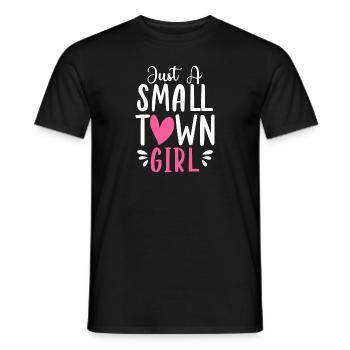 Just A Small Town Girl Village Little City Life - Men's T-Shirt - black - Front - AI Model Male 178 light (178cm)