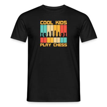 Cool Kids Play Chess Chess Pieces Chess Player - Men's T-Shirt - black - Front - AI Model Male 178 light (178cm)