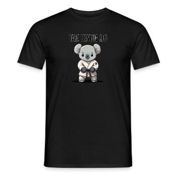 Koala Taekwondo Fighter - Niedlicher koreanischer - Männer T-Shirt - Schwarz - Vorne - AI Model Male 178 light (178cm)