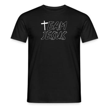 Équipe Jésus Christianisme Catholiques Religion Foi - T-shirt homme - noir - Devant - AI Model Male 178 light (178cm)