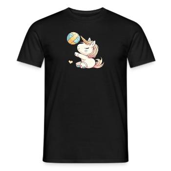 Einhorn-Volleyball-Mädchen - Ein Spiel wie aus dem - Männer T-Shirt - Schwarz - Vorne - AI Model Male 178 light (178cm)