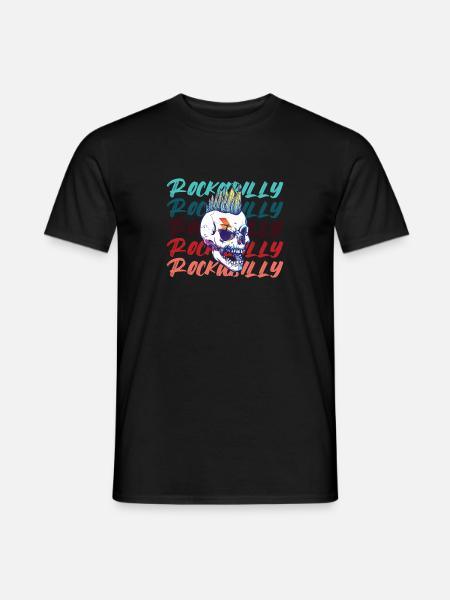 Rockabilly Rocknroll Music Rock Hardrock - Men's T-Shirt - black