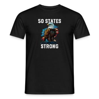50 States Strong American Bald Eagle America 4th - Männer T-Shirt - Schwarz - Vorne - AI Model Male 178 light (178cm)