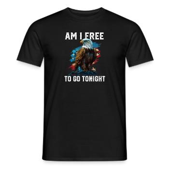 On I Free to Go Tonight Patriotic American USA - T-shirt homme - noir - Devant - AI Model Male 178 light (178cm)