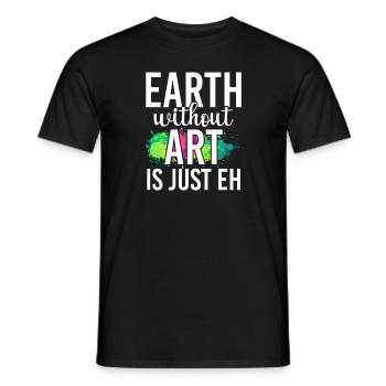Terre sans art est juste une galerie d’art - T-shirt homme - noir - Devant - AI Model Male 178 light (178cm)