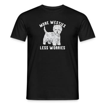 West Highland White Terrier Westie - Männer T-Shirt - Schwarz - Vorne - AI Model Male 178 light (178cm)