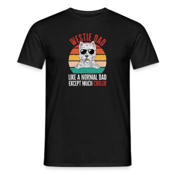 West Highland White Terrier Westie - Männer T-Shirt - Schwarz - Vorne - AI Model Male 178 light (178cm)