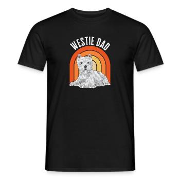 West Highland White Terrier Westie - Men's T-Shirt - black - Front - AI Model Male 178 light (178cm)
