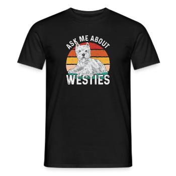 West Highland White Terrier Westie - Männer T-Shirt - Schwarz - Vorne - AI Model Male 178 light (178cm)