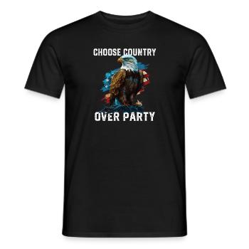 Choisissez le pays plutôt que le patriotisme patriotique - T-shirt homme - noir - Devant - AI Model Male 178 light (178cm)