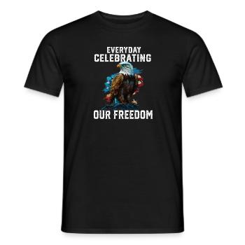 Everyday Celebrating Our Freedom American Bald - Männer T-Shirt - Schwarz - Vorne - AI Model Male 178 light (178cm)