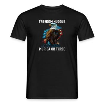 Freedom Huddle Murica le trois quatre juillet - T-shirt homme - noir - Devant - AI Model Male 178 light (178cm)