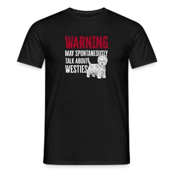 West Highland White Terrier Westie - T-shirt homme - noir - Devant - AI Model Male 178 light (178cm)