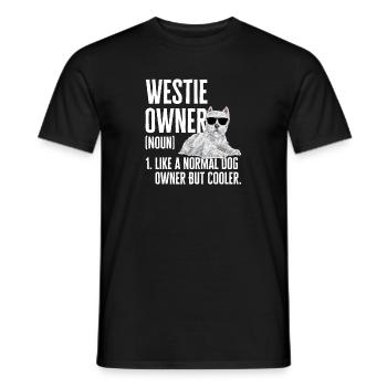 West Highland White Terrier Westie - T-shirt homme - noir - Devant - AI Model Male 178 light (178cm)