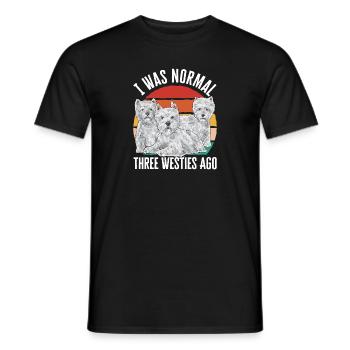 West Highland White Terrier Westie - Männer T-Shirt - Schwarz - Vorne - AI Model Male 178 light (178cm)