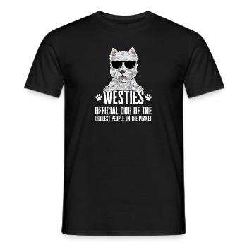 West Highland White Terrier Westie - T-shirt homme - noir - Devant - AI Model Male 178 light (178cm)