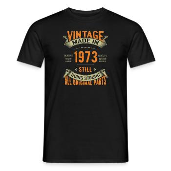 Jahrgang zum 50. Geburtstag von 1973 - Männer T-Shirt - Schwarz - Vorne - AI Model Male 178 light (178cm)
