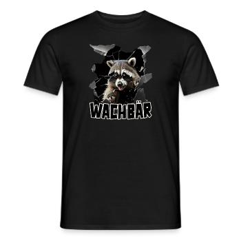 Wachbär Waschbär Motiv Köstüm Bild Mode Rave - Männer T-Shirt - Schwarz - Vorne - AI Model Male 178 light (178cm)