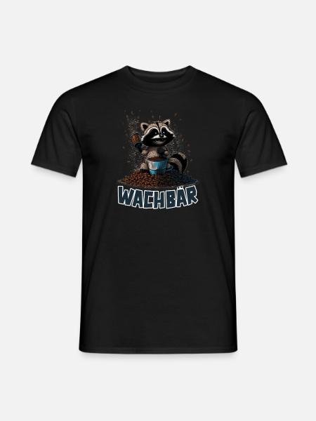 Wachbär Waschbär Motiv Köstüm Bild Mode Rave - Männer T-Shirt - Schwarz