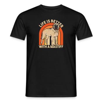 Mastiff Chien Vieux Mastiff anglais - T-shirt homme - noir - Devant - AI Model Male 178 light (178cm)
