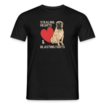 Mastiff Dog Old English Mastiff - Men's T-Shirt - black - Front - AI Model Male 178 light (178cm)