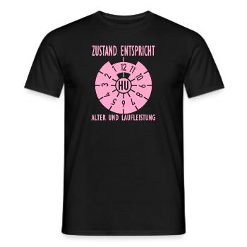 HU - Zustand entspricht Alter und Laufleistung - Männer T-Shirt - Schwarz - Vorne - AI Model Male 178 light (178cm)