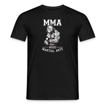 MMA Pitbull - Mixed Martial Arts Hund - Männer T-Shirt - Schwarz - Vorne - AI Model Male 178 light (178cm)