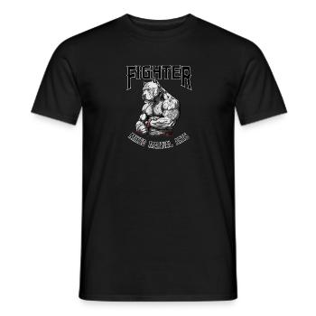 Cool MMA Pitbull - Käfig Kämpfer Free Fighting - Männer T-Shirt - Schwarz - Vorne - AI Model Male 178 light (178cm)