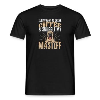 Mastiff Chien Vieux Mastiff anglais - T-shirt homme - noir - Devant - AI Model Male 178 light (178cm)