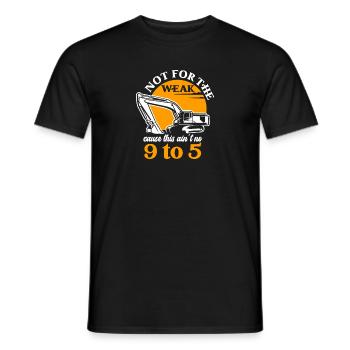 Opérateur de machines de construction Conducteur de pelle Conducteur de pelle Ouvriers de la construction - T-shirt homme - noir - Devant - AI Model Male 178 light (178cm)