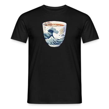 Kanagawa Tea Cup - Ein Tee, der Sie nach Japan - Männer T-Shirt - Schwarz - Vorne - AI Model Male 178 light (178cm)