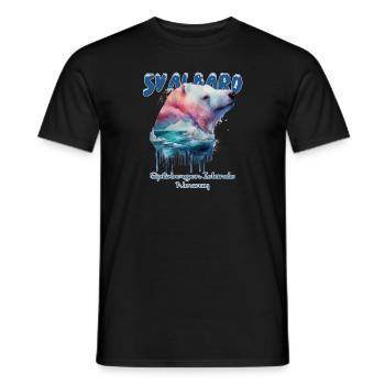 Svalbard Norvège Spitzberg Ours polaire - T-shirt homme - noir - Devant - AI Model Male 178 light (178cm)