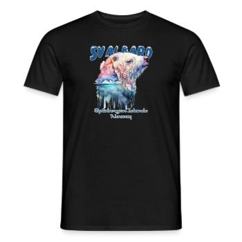 Svalbard Norvège Spitzberg Ours polaire - T-shirt homme - noir - Devant - AI Model Male 178 light (178cm)